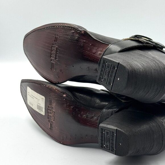 Corral Black Western Heeled Boots with Buckle - Picture 12 of 14